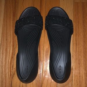 NWOT Sparkly Crocs Sandals
